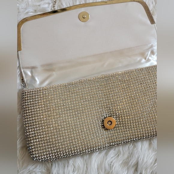 Lulu Townsend Silver Rhinestone Purse - Picture 2 of 5